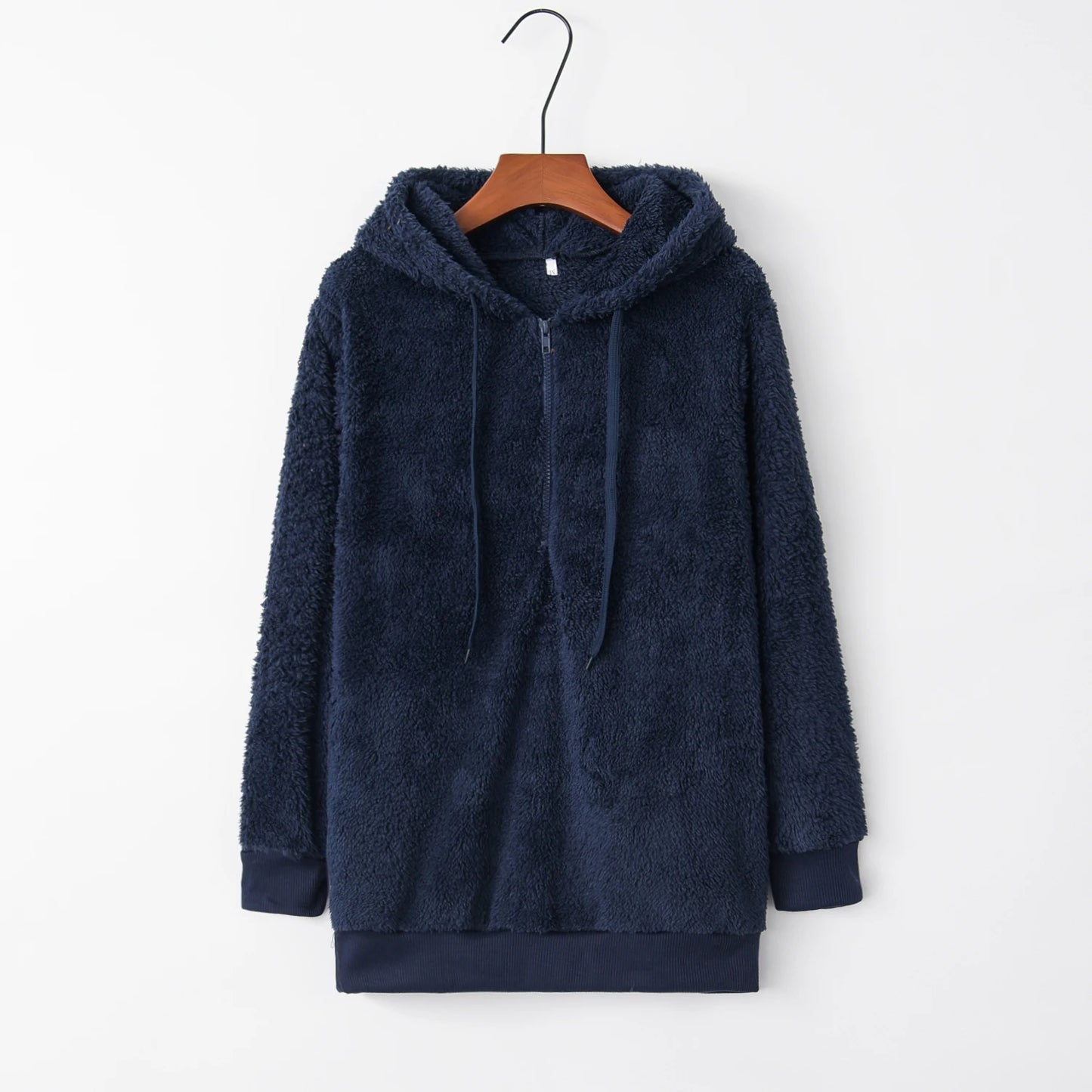 Long-Sleeve Hooded Knit Coat