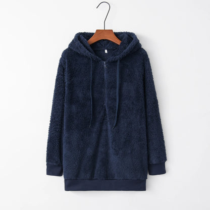 Long-Sleeve Hooded Knit Coat
