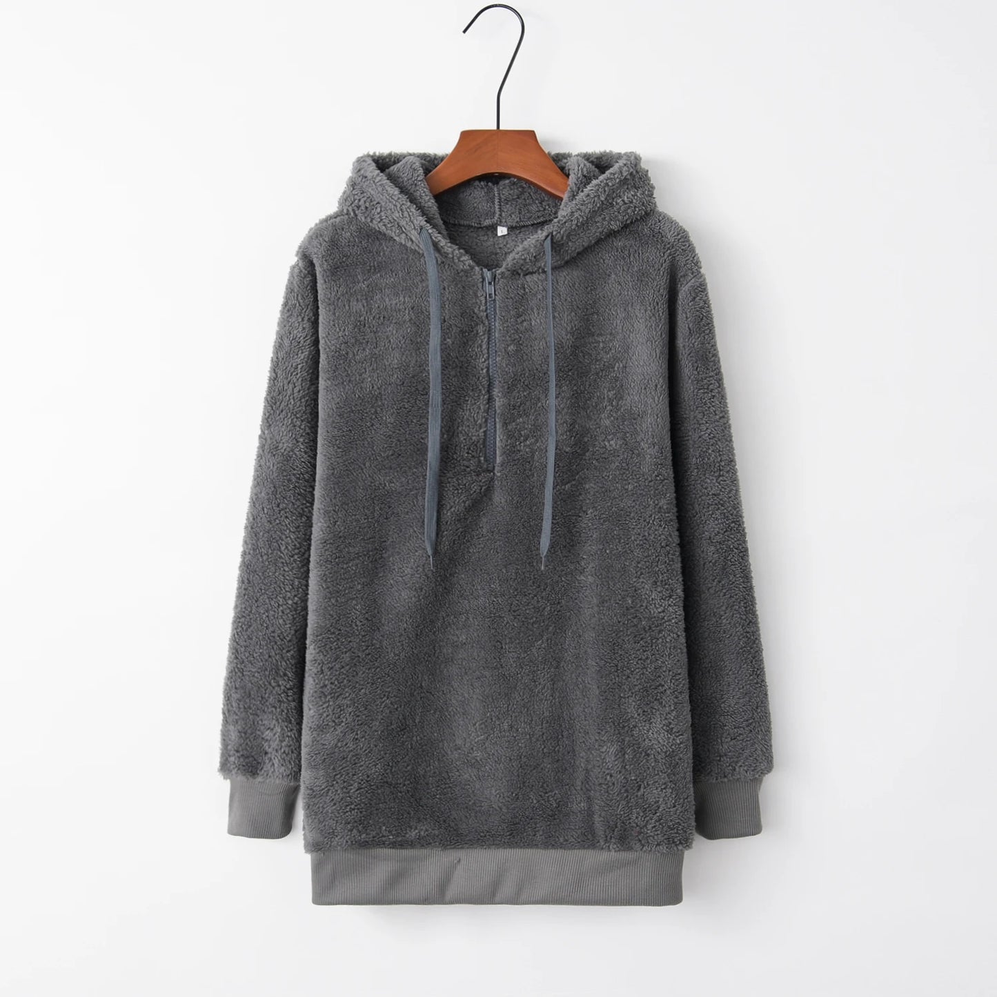 Long-Sleeve Hooded Knit Coat