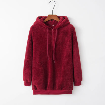 Long-Sleeve Hooded Knit Coat
