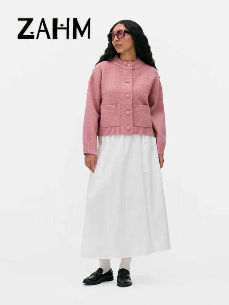 Classic Knit Cardigan with Pockets