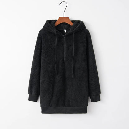 Long-Sleeve Hooded Knit Coat