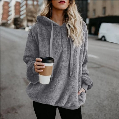 Long-Sleeve Hooded Knit Coat