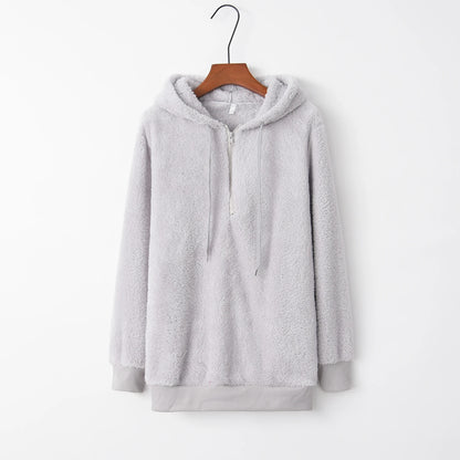 Long-Sleeve Hooded Knit Coat