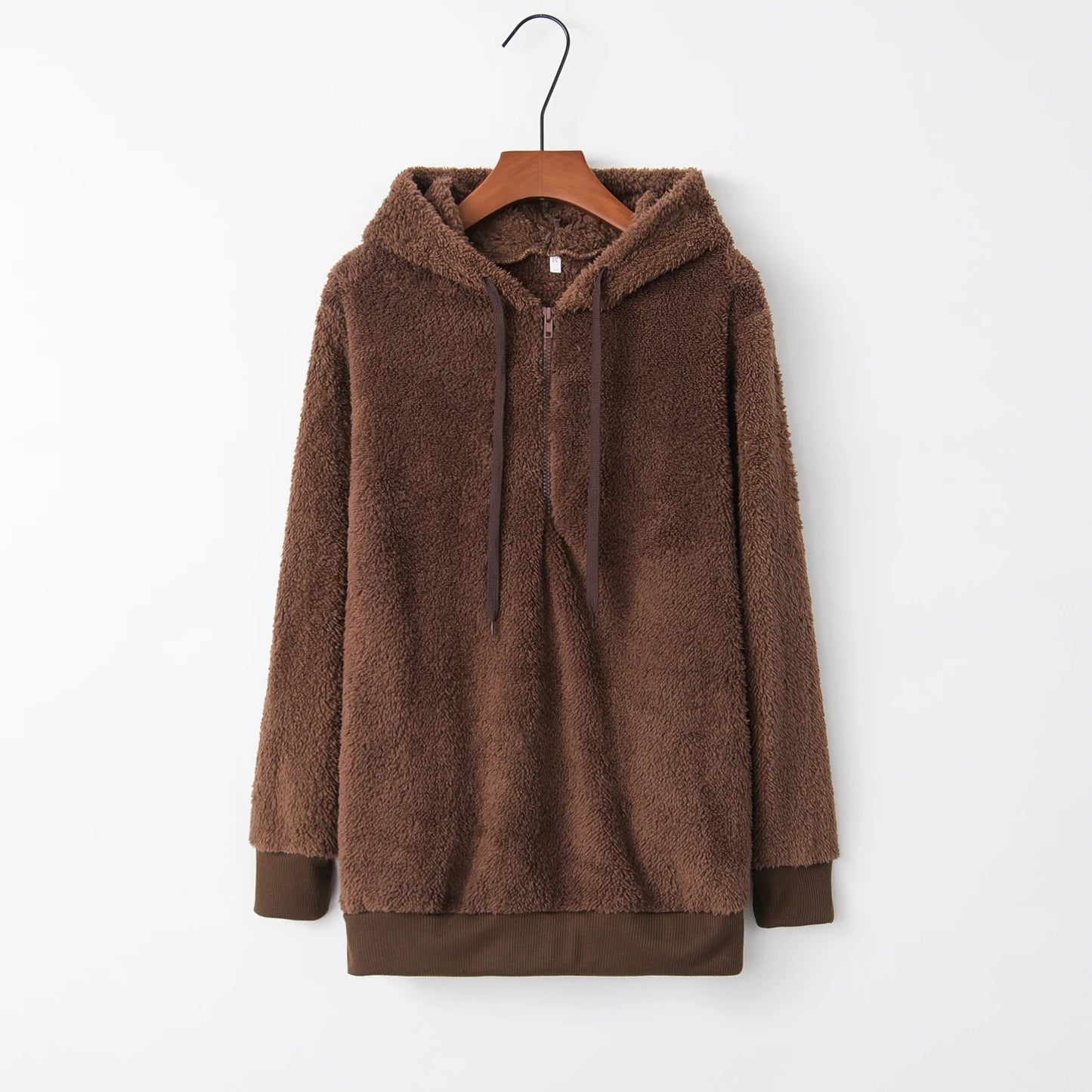 Long-Sleeve Hooded Knit Coat