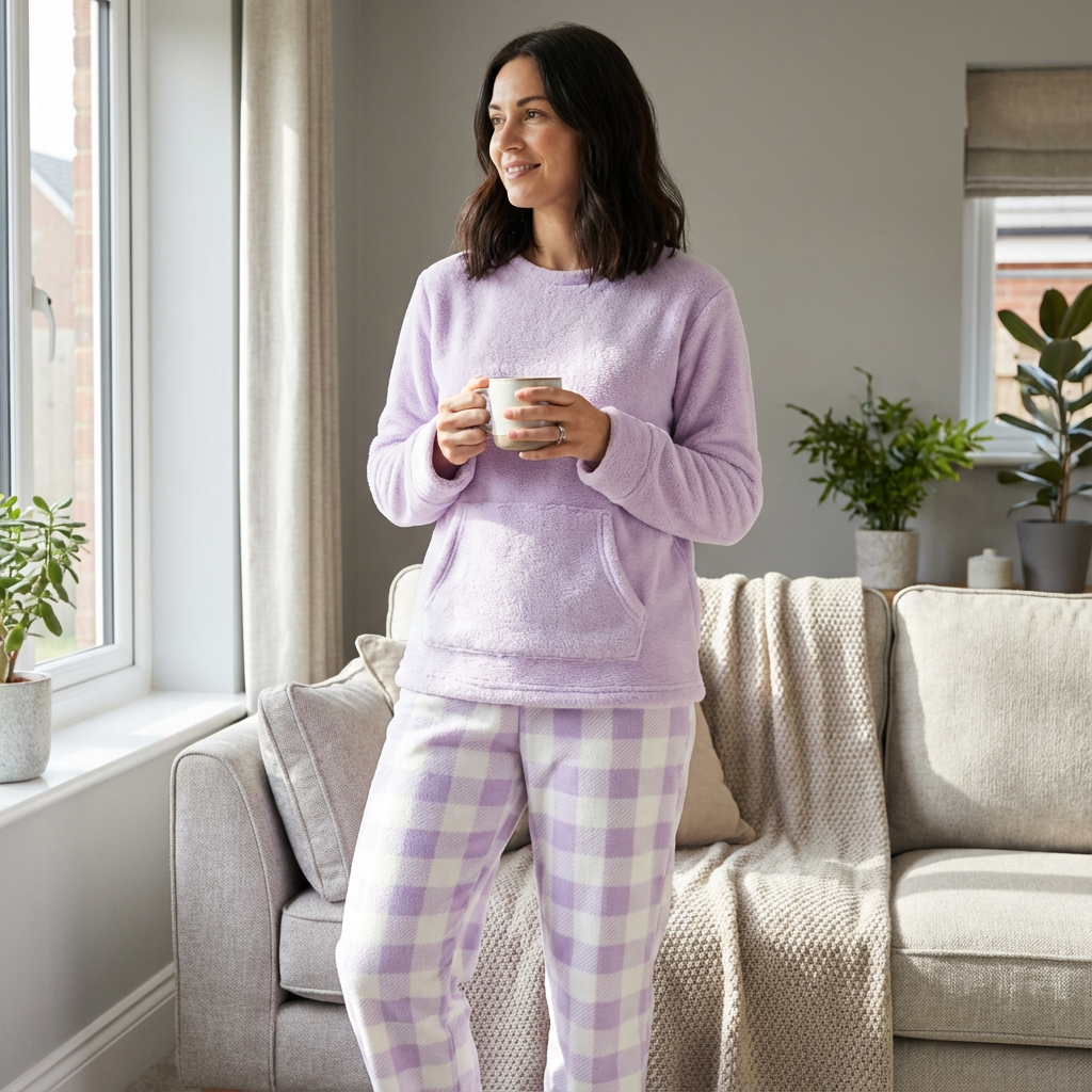 Cozy Check Fleece Pyjama Set